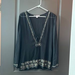 Black w/gold detail swim coverup - VS